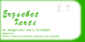 erzsebet kerti business card